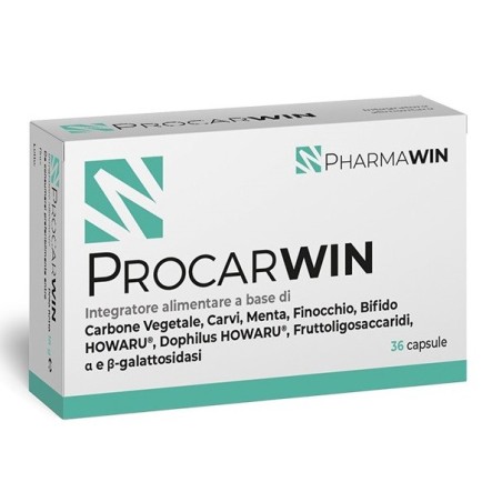 Pharmawin Procarwin integratore contro i gas addominali 36 capsule Pharmawin Procarwin integratore contro i gas addominali 36 capsule