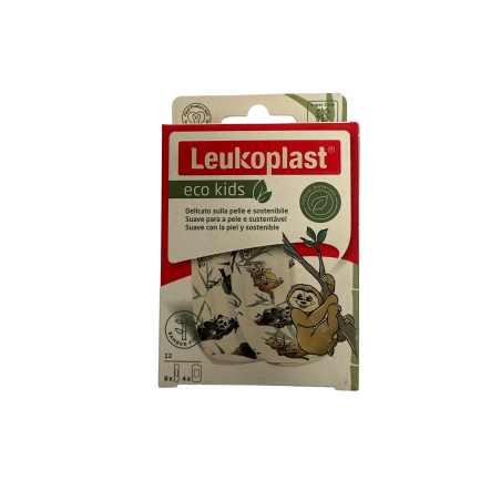 Leukoplast Eco Kids cerotto sostenibile delicato sulla pelle 12 pezzi assortiti Leukoplast Eco Kids cerotto sostenibile delicato sulla pelle 12 pezzi assortiti