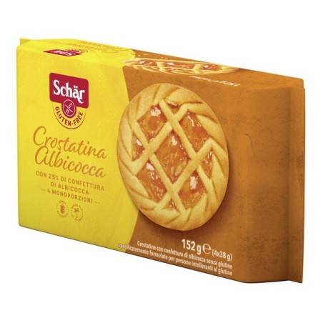 Schär Crostatina all'Albicocca dolce di pasta frolla senza glutine 4 monoporzioni Schär Crostatina all'Albicocca dolce di pasta frolla senza glutine 4 monoporzioni