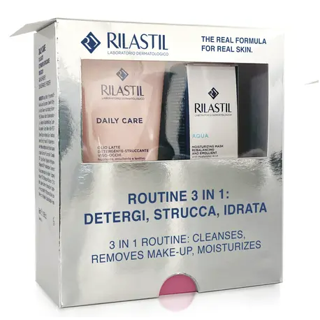 Rilastil Cofanetto Detergi, Strucca, Idrata - Olio latte detergente e maschera idratante