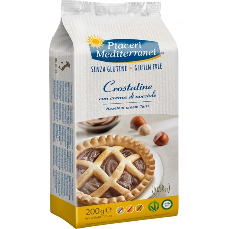 Piaceri Mediterranei Crostatine con crema di nocciole senza glutine e uova 4 x 50 g