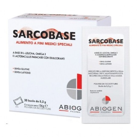 Sarcobase alimento speciale per sarcopenia e decadimento muscolare 30 bustine Sarcobase alimento speciale per sarcopenia e decadimento muscolare 30 bustine