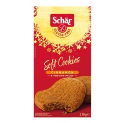 Schar Soft Cookie Cinnamon biscotti di Natale alla cannella senza glutine 6 porzioni 210 g