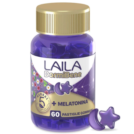 Laila Dormibene integratore naturale per favorire il sonno 60 caramelle gommose Laila Dormibene integratore naturale per favorire il sonno 60 caramelle gommose