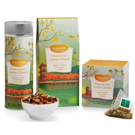 Neavita Tisana biologica limone e zenzero 15 filtroscrigno Neavita Tisana biologica limone e zenzero 15 filtroscrigno