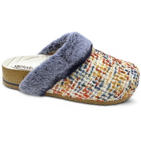 Woodstock Soft Furry Ciabatta plantare punta chiusa multiblu 37/38