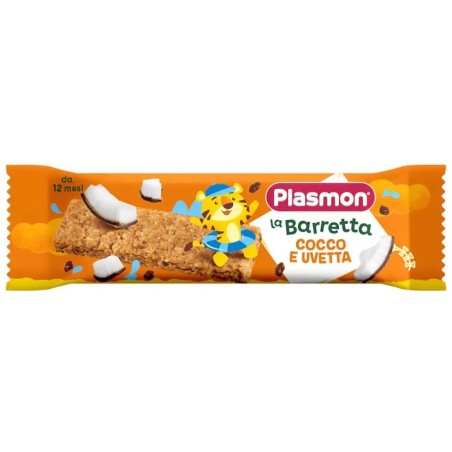 Plasmon La Barretta Cocco E Uvetta merenda per bambini frutta e cereali 20 g Plasmon La Barretta Cocco E Uvetta merenda per bambini frutta e cereali 20 g