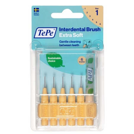 TePe Scovolino extrasoft Arancione 0,45 mm 6 pezzi per igiene interdentale TePe Scovolino extrasoft Arancione 0,45 mm 6 pezzi per igiene interdentale