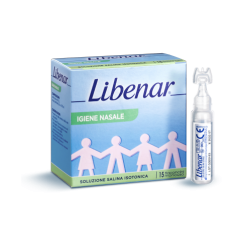 Libenar 15 Flaconcini monodose soluzione fisiologica salina sterile per bebè bambini adulti 5 ml