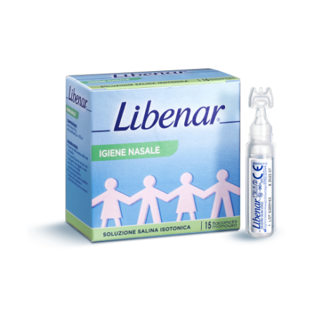 Libenar 15 Flaconcini monodose soluzione fisiologica salina sterile per bebè bambini adulti 5 ml