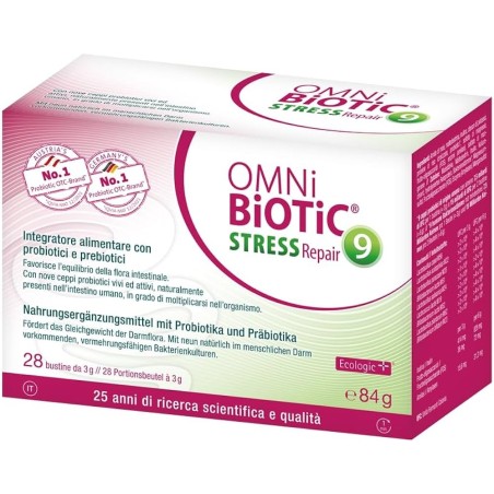 Omni Biotic 9 Stress Repair integratore intestinale a base di probiotici 28 bustine da 3 g Omni Biotic 9 Stress Repair integratore intestinale a base di probiotici 28 bustine da 3 g