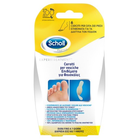 Scholl Cerotto per vescica adatto alle dita del piede 6 pezzi Scholl Cerotto per vescica adatto alle dita del piede 6 pezzi