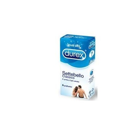 Durex Settebello Classico Preservativo lubrificato trasparente 8 pezzi