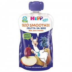 Hipp Bio Smoothies Mela Pera Mirtillo frutta da bere senza zuccheri aggiunti 120 ml