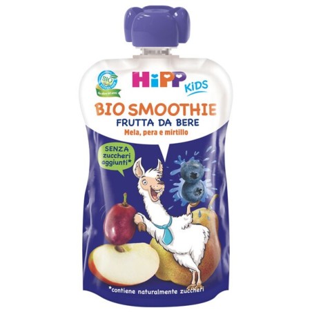 Hipp Bio Smoothies Mela Pera Mirtillo frutta da bere senza zuccheri aggiunti 120 ml Hipp Bio Smoothies Mela Pera Mirtillo frutta da bere senza zuccheri aggiunti 120 ml