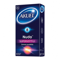 Akuel Nudo Profilattico Supersottile estrema sensibilità 8 pezzi