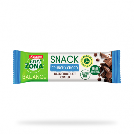 Enervit Enerzona Snack Balance Crunchy Choco barretta energetica al cioccolato fondente 33 g