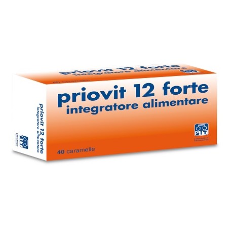 Priovit 12 Forte Integratore per Stanchezza e Affaticamento 40 caramelle