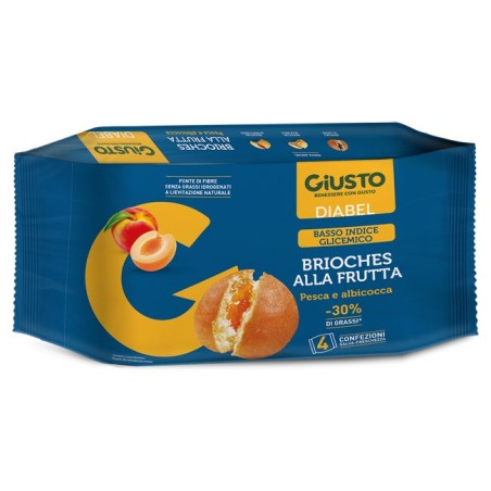 Giusto Diabel Briosche alla frutta a basso indice glicemico 4 pezzi Giusto Diabel Briosche alla frutta a basso indice glicemico 4 pezzi