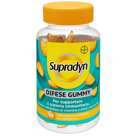 Supradyn Difese Gummies - Integratore di vitamine per le difese immunitarie 60 caramelle gommose
