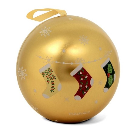 Neavita Melange Christmas Tea pallina di Natale dorata con 8 filtroscrigno Neavita Melange Christmas Tea pallina di Natale dorata con 8 filtroscrigno