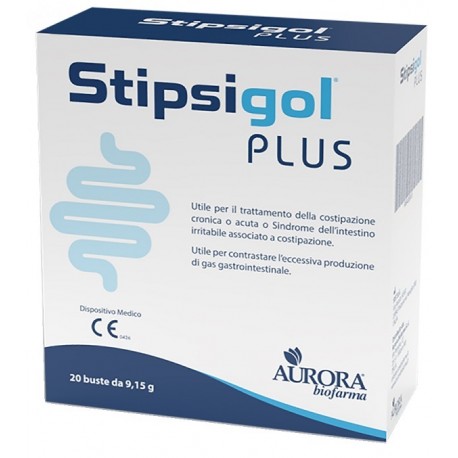 Stipsigol Plus integratore con Macrogol per trattamento della stipsi cronica 20 bustine
