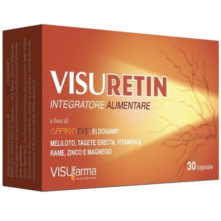 Visufarma Visuretin integratore per il benessere della vista 30 capsule Visufarma Visuretin integratore per il benessere della vista 30 capsule