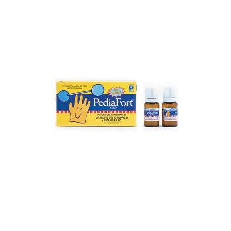 Pediafort500 10 Fiale Integratore di Pappa Reale, Vitamine B, Omega 3