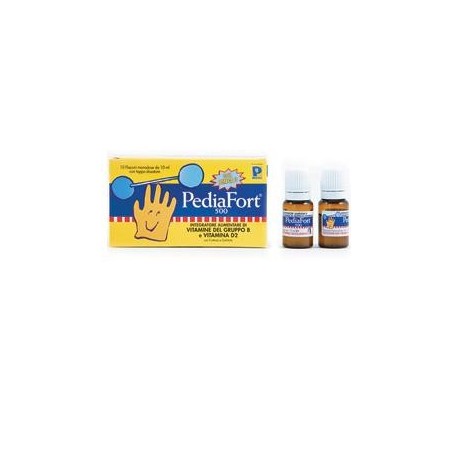 Pediafort500 10 Fiale Integratore di Pappa Reale, Vitamine B, Omega 3 Pediafort500 10 Fiale Integratore di Pappa Reale, Vitamine B, Omega 3