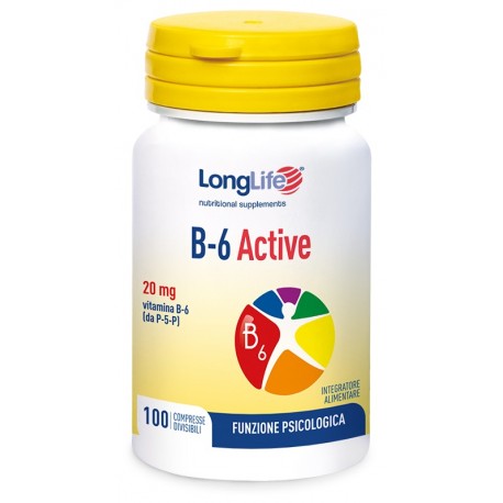 LongLife B6 Active Integratore per la Funzione Psicologica e il Sistema Nervoso 100 compresse