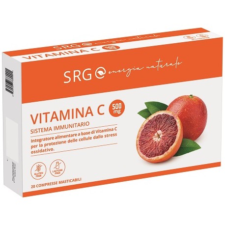 SRG Vitamina C integratore per sistema immunitario con arancia 20 compresse