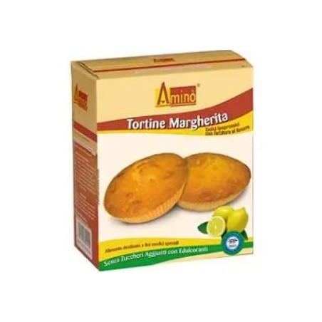 Aminò Le Tortine Margherita dolci ipoproteici con farcitura al limone 4 pezzi Aminò Le Tortine Margherita dolci ipoproteici con farcitura al limone 4 pezzi