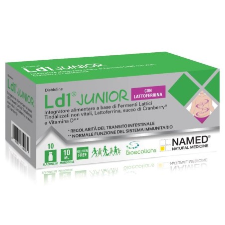 Named Disbioline Ld1 Junior integratore a base di fermenti lisati 10 flaconi da 10 ml Named Disbioline Ld1 Junior integratore a base di fermenti lisati 10 flaconi da 10 ml