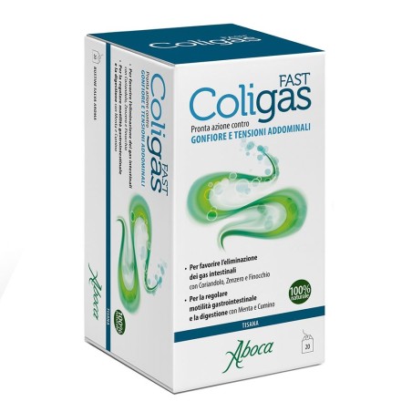 Aboca Coligas Fast Tisana contro il gonfiore addominale 20 bustine Aboca Coligas Fast Tisana contro il gonfiore addominale 20 bustine