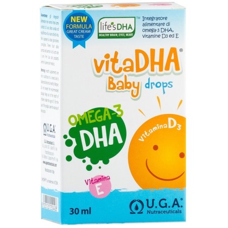 VitaDHA Baby Drops integratore di DHA, vitamina D ed E per bambini 30 ml VitaDHA Baby Drops integratore di DHA, vitamina D ed E per bambini 30 ml
