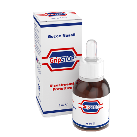 Grip Stop gocce nasali disostruenti protettive per respirazione nasale 15 ml Grip Stop gocce nasali disostruenti protettive per respirazione nasale 15 ml