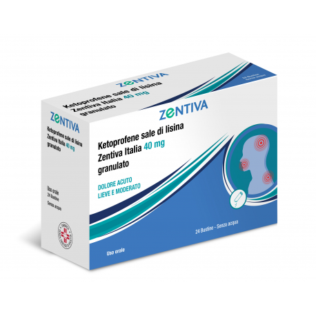 Zentiva Ketoprofene Sale di Lisina 40 mg 24 bustine granulato