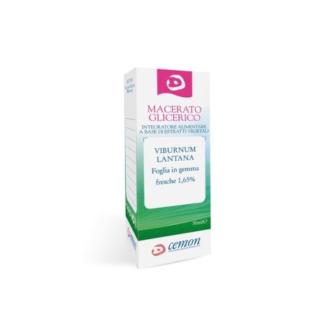 Cemon Viburnum Lantana Macerato Glicerico Foglia in Gemme fresche 1,65% 30 ml Cemon Viburnum Lantana Macerato Glicerico Foglia in Gemme fresche 1,65% 30 ml