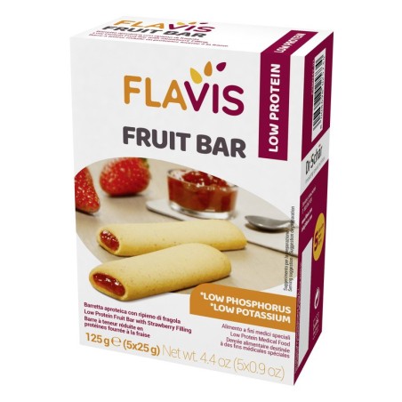Dr. Schar Flavis Fruit Bar Barretta Aproteica con ripieno alla fragola 5 pezzi da 25 g Dr. Schar Flavis Fruit Bar Barretta Aproteica con ripieno alla fragola 5 pezzi da 25 g