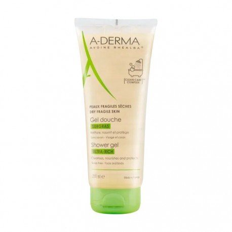 Aderma Les Indispensables Gel Doccia Surgras detergente corpo idratante 200 ml