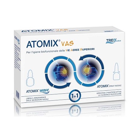 Tred Atomix Vas Kit per igiene biofunzionale delle vie aeree superiori Atomic Wave + spray nasale