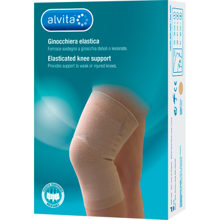 Alvita Ginocchiera elastica per distorsioni leggere ai legamenti taglia 3 41-46 cm Alvita Ginocchiera elastica per distorsioni leggere ai legamenti taglia 3 41-46 cm