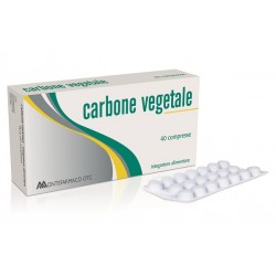Montefarmaco Carbone Vegetale integratore per gonfiore addominale 40 compresse