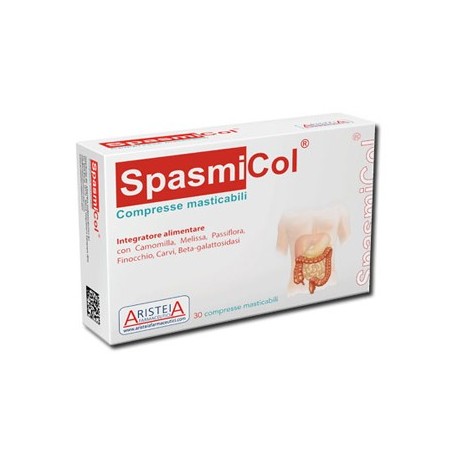 Spasmicol integratore per irregolare funzionalità digestiva 30 compresse masticabili 500 mg Spasmicol integratore per irregolare funzionalità digestiva 30 compresse masticabili 500 mg