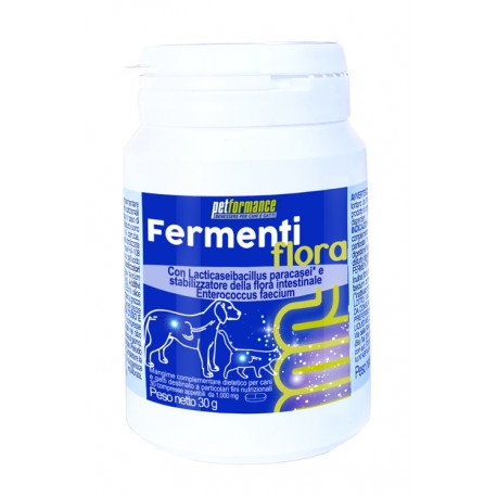 Petformance Fermentiflora integratore per disturbi digestivi di cani e gatti 30 compresse