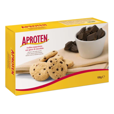 Aproten Biscotto con gocce di cioccolato a basso contenuto proteico 200 g Aproten Biscotto con gocce di cioccolato a basso contenuto proteico 200 g