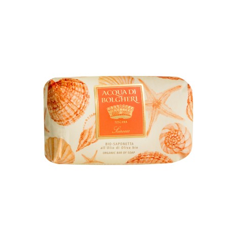 Acqua Di Bolgheri Saponetta Bio Scirocco artigianale ambrata agrumata 150 g Acqua Di Bolgheri Saponetta Bio Scirocco artigianale ambrata agrumata 150 g