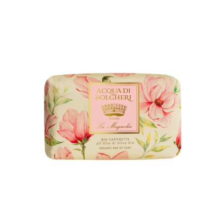Acqua Di Bolgheri Saponetta Bio artigianale La Magnolia dal profumo intenso 150 g Acqua Di Bolgheri Saponetta Bio artigianale La Magnolia dal profumo intenso 150 g