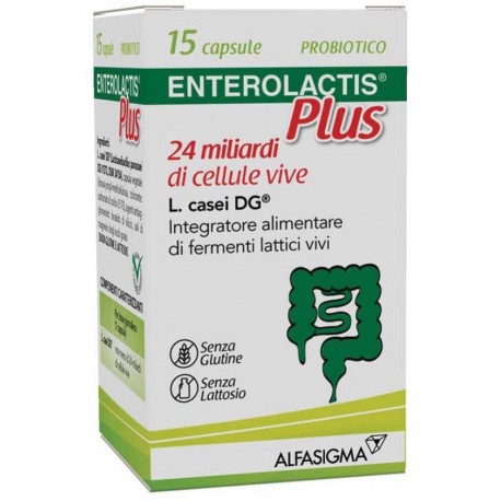 Alfasigma Enterolactis Plus integratore di fermenti lattici vivi 15 capsule