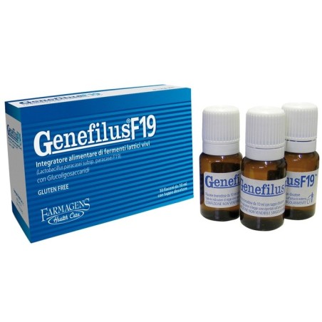 Genefilus F19 integratore pediatrico per flora batterica intestinale 10 flaconi da 10 ml Genefilus F19 integratore pediatrico per flora batterica intestinale 10 flaconi da 10 ml